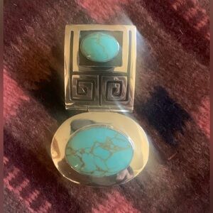 TURQUOISE & .925 SILVER Pendant, Stunning & Rare Find! NWOT